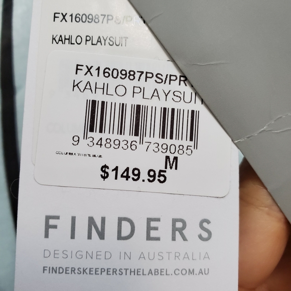 Finders | Satin Baby Blue Playsuit - Picture 3 of 4